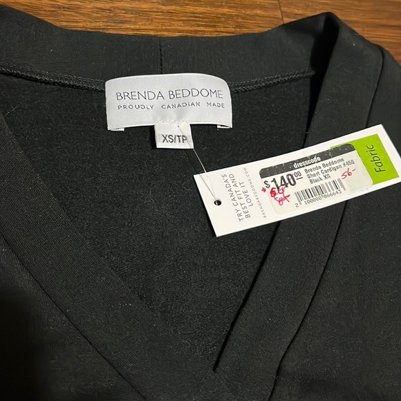 NWT BRENDA BEDDOME Short Cardigan Top - Black - XS - Picture 12 of 13